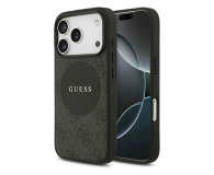 Etui / obudowa na smartfona Guess 4G Circle Classic Logo MagSafe do iPhone 17 Pro czarny